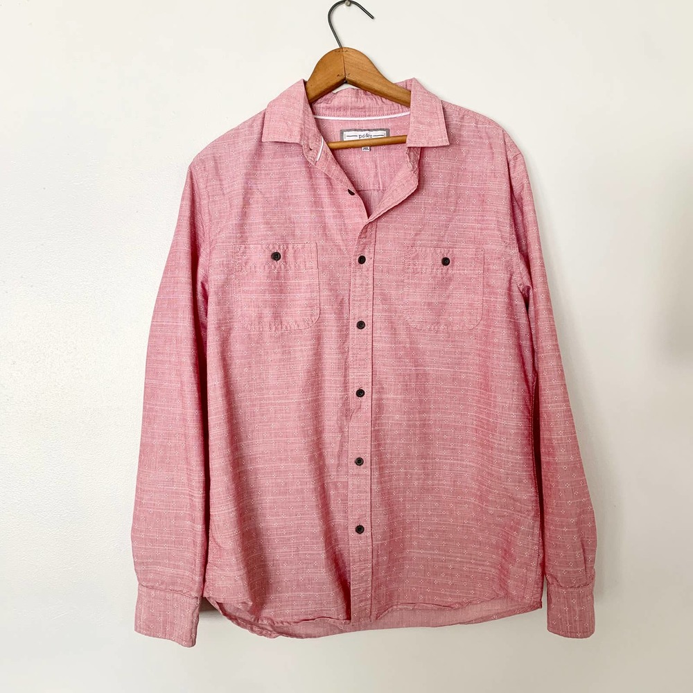 Men's Light Pink Dress Shirt Size Large